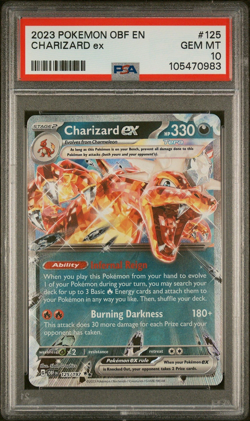2023 Pokemon Obf En-obsidian Flames Charizard Ex PSA