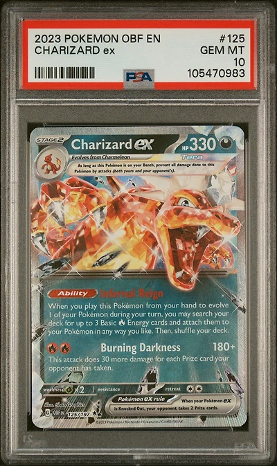 2023 Pokemon Obf En-obsidian Flames Charizard Ex PSA