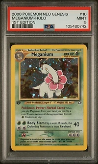 2000 Pokemon Neo Genesis 1st Edition Meganium-holo PSA