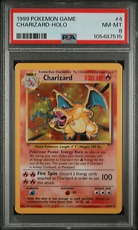 1999 Pokemon Game 4 Charizard-holo PSA