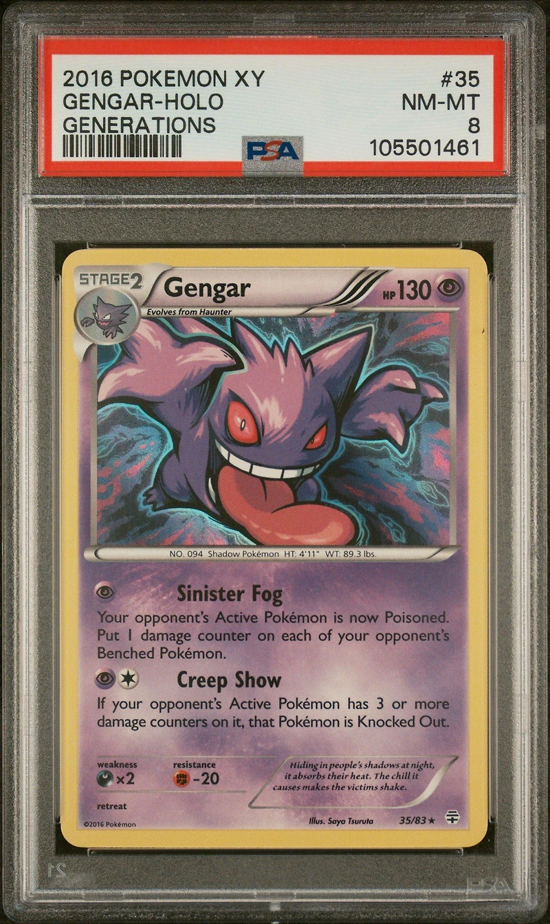 2016 Pokemon Xy Generations 35 Gengar-holo PSA