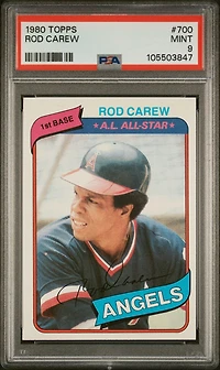 1980 Topps 700 Rod Carew PSA 9