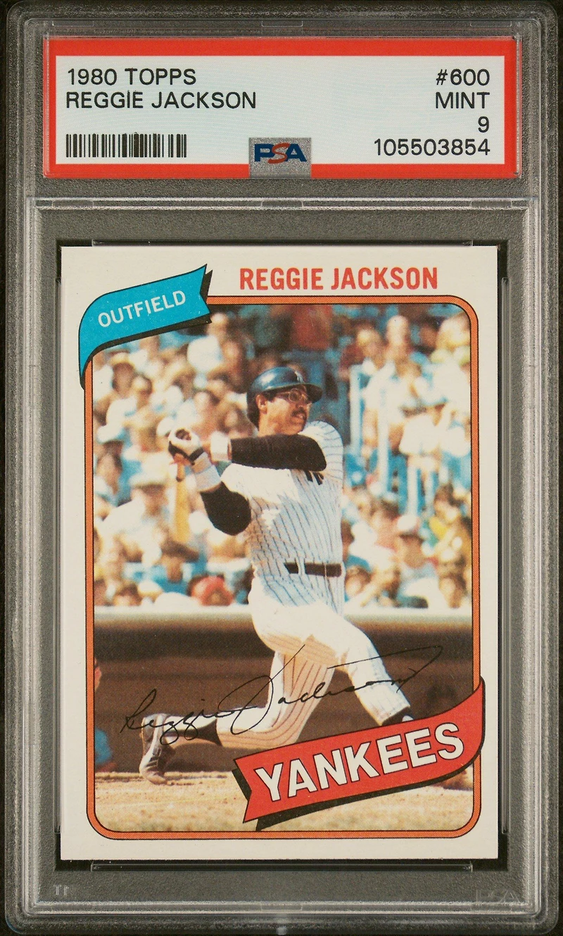 1980 Topps 600 Reggie Jackson PSA 9