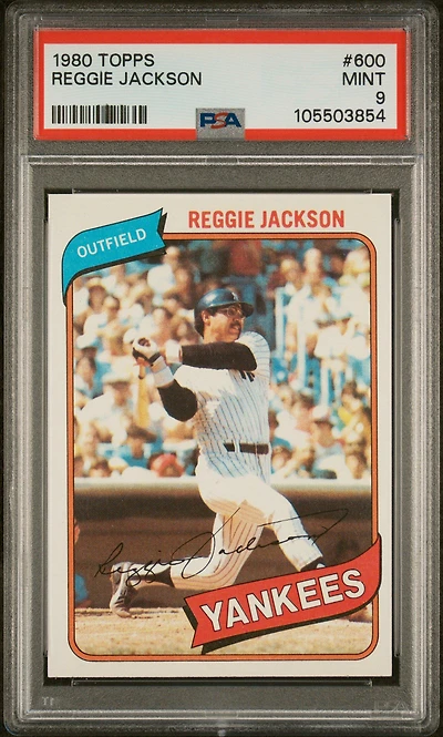 1980 Topps 600 Reggie Jackson PSA 9