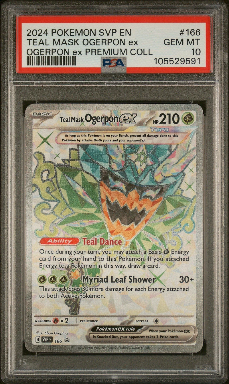 2024 Pokemon Svp En-sv Black Star Promo 166 Teal Mask Ogerpon Ex Ogerpon Ex Premium Collection PSA