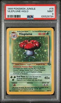 1999 Pokemon Jungle 15 Vileplume-holo PSA