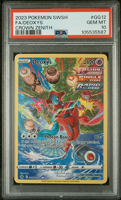 2023 Pokemon Sword And Shield Crown Zenith Gg12 Full Art/deoxys PSA