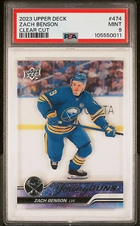 2023 Upper Deck 474 Zach Benson Clear Cut PSA 9