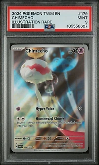 2024 Pokemon Twm En-twilight Masquerade 179 Chimecho Illustration Rare PSA