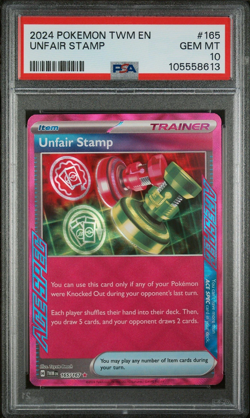 2024 Pokemon Twm En-twilight Masquerade 165 Unfair Stamp PSA