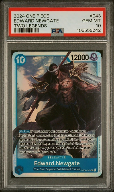 2024 One Piece Op08-two Legends 043 Edward Newgate PSA 10