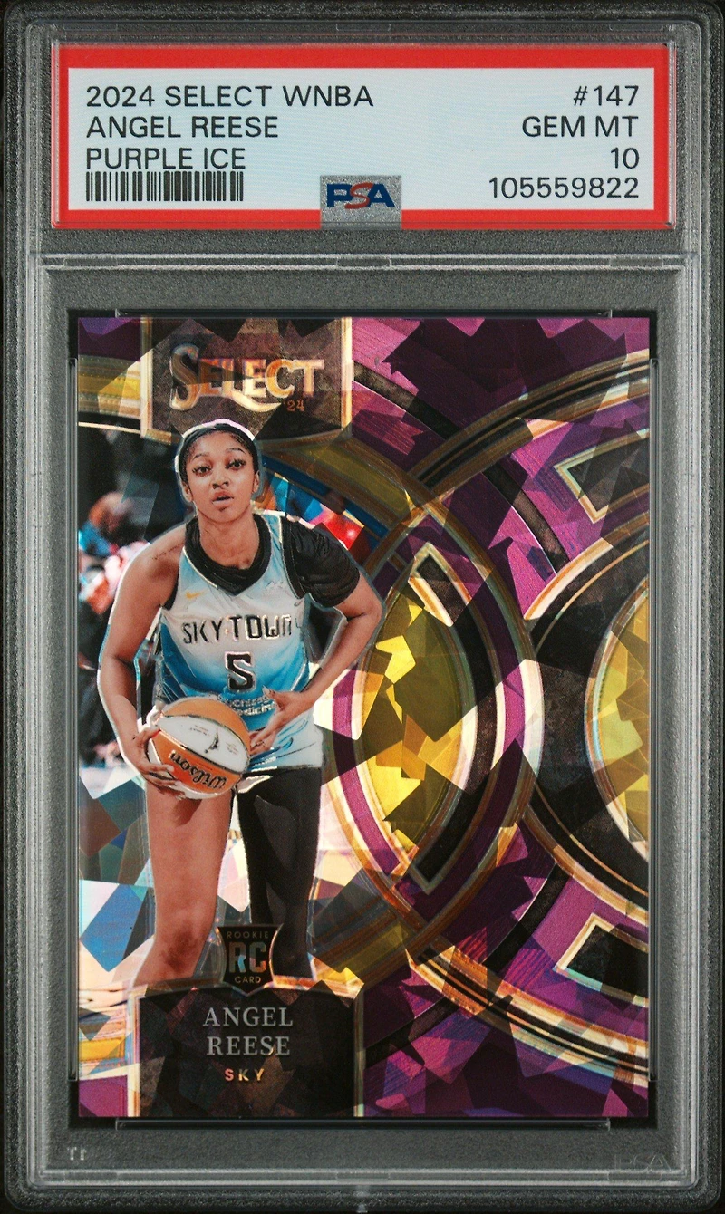 2024 Panini Select Wnba 147 Angel Reese Purple Ice PSA 10