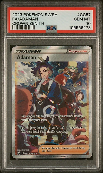 2023 Pokemon Sword And Shield Crown Zenith Gg57 Full Art/adaman PSA