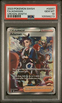 2023 Pokemon Sword And Shield Crown Zenith Gg57 Full Art/adaman PSA
