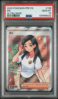 2025 Pokemon Pre En-prismatic Evolutions 136 Eri Ultra Rare PSA 10