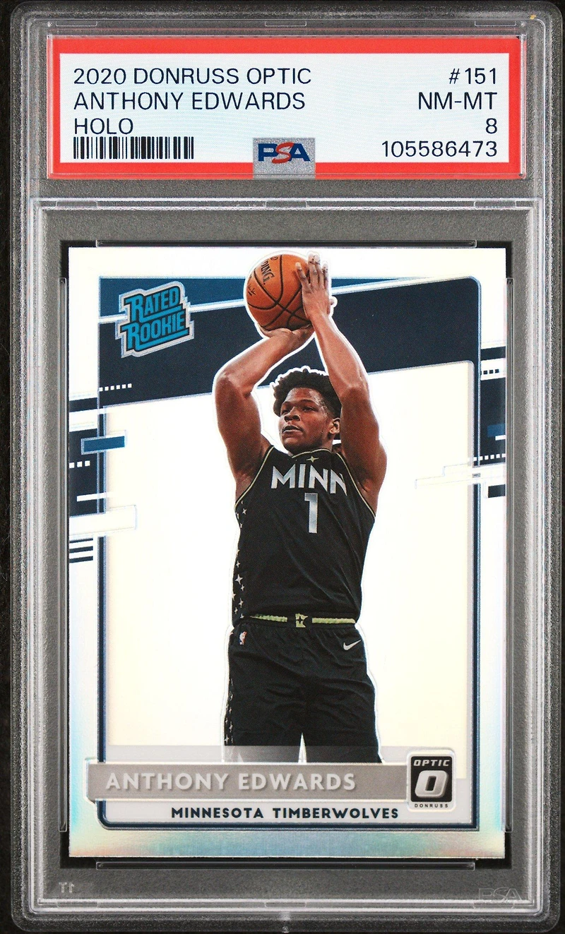 2020 Panini Donruss Optic 151 Anthony Edwards Holo PSA