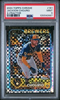 2024 Topps Chrome 161 Jackson Chourio X-fractor PSA 9