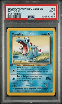 2000 Pokemon Neo Genesis 1st Edition Totodile PSA