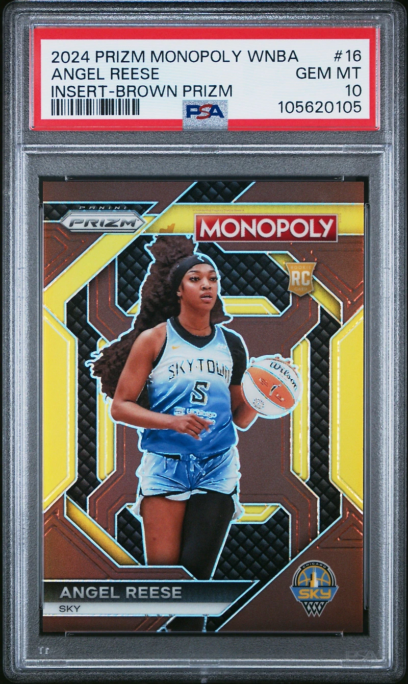 2024 Panini Prizm Monopoly Wnba Insert 16 Angel Reese Brown Prizm PSA 10