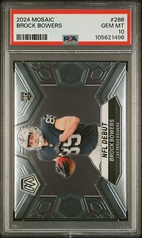 2024 Panini Mosaic 286 Brock Bowers PSA 10