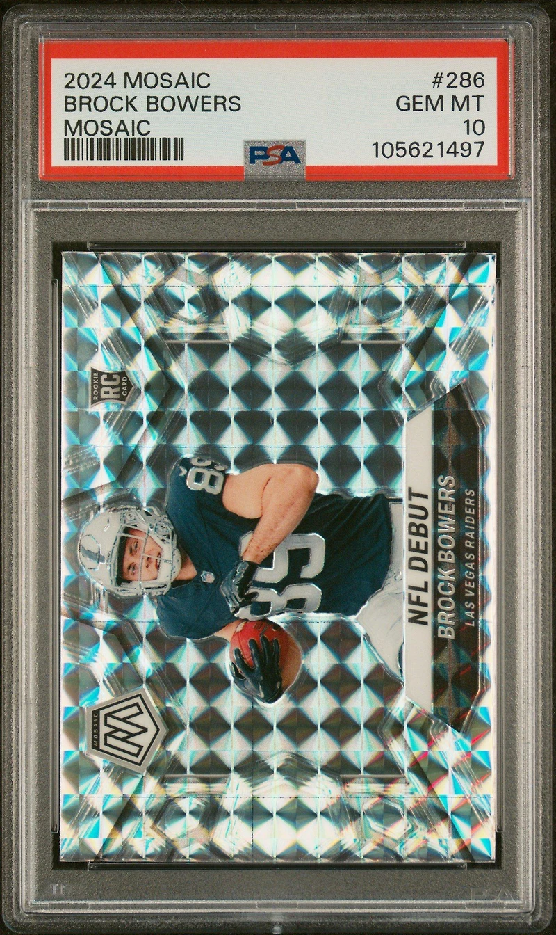 2024 Panini Mosaic Brock Bowers Mosaic PSA 10
