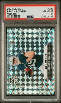 2024 Panini Mosaic Brock Bowers Mosaic PSA 10