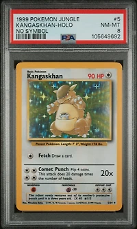 1999 Pokemon Jungle 5 Kangaskhan-holo No Symbol PSA 8