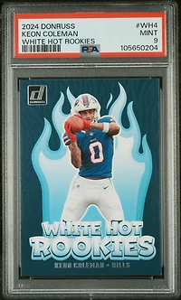 2024 Panini Donruss White Hot Rookies Wh4 Keon Coleman PSA 9