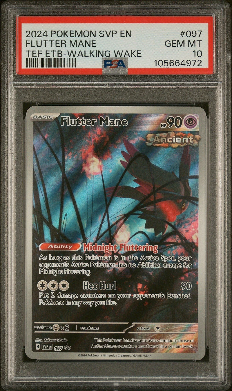 2024 Pokemon Svp En-sv Black Star Promo 097 Flutter Mane Temporal Forces Elite Trainer Box-walking Wake PSA