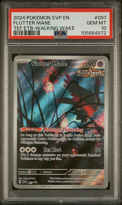 2024 Pokemon Svp En-sv Black Star Promo 097 Flutter Mane Temporal Forces Elite Trainer Box-walking Wake PSA