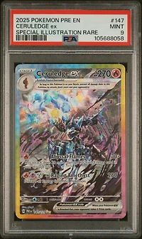 2025 Pokemon Pre En-prismatic Evolutions 147 Ceruledge Ex Special Illustration Rare PSA