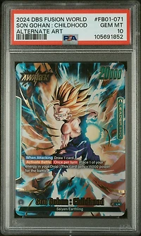 2024 Dragon Ball Super Card Game Fusion World Awakened Pulse Fb01-071 Son Gohan : Childhood Alternate Art PSA 10