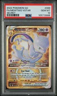 2022 Pokemon Go Full Art/mewtwo Vstar Secret PSA