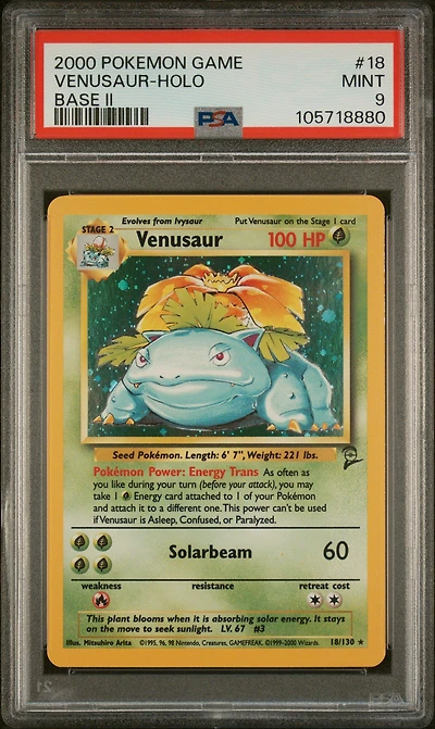 2000 Pokemon Game Base Ii 18 Venusaur-holo PSA