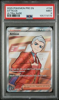 2025 Pokemon Pre En-prismatic Evolutions Atticus Ultra Rare PSA
