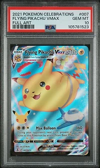 2021 Pokemon Celebrations 007 Full Art/flying Pikachu Vmax PSA