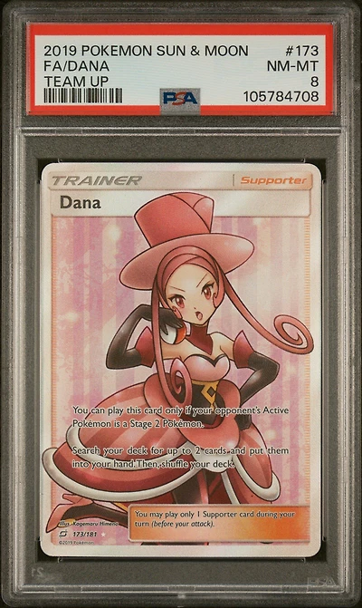 2019 Pokemon Sun & Moon Team Up 173 Full Art/dana PSA