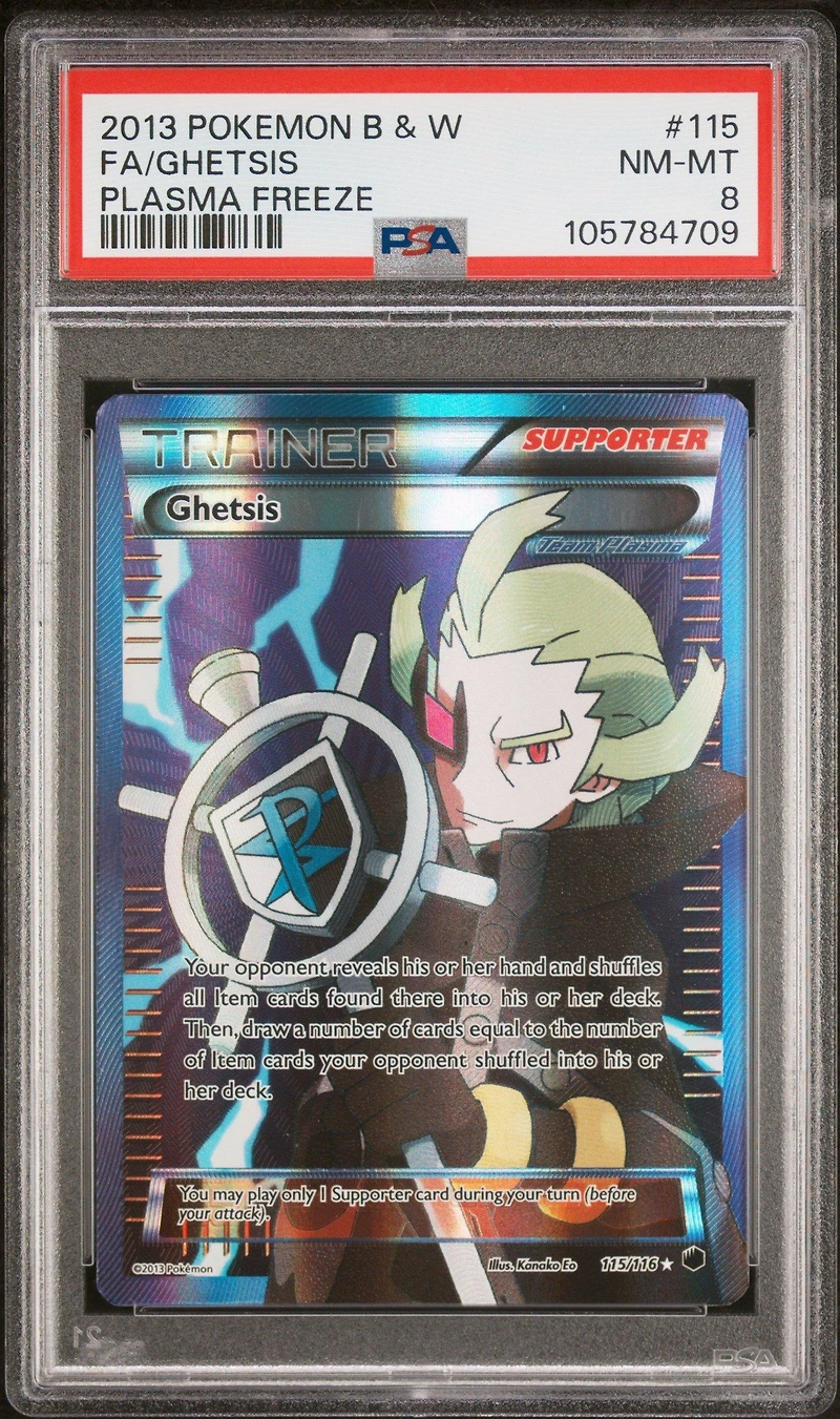 2013 Pokemon Black & White Plasma Freeze 115 Full Art/ghetsis PSA