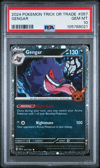 2024 Pokemon Trick Or Trade 057 Gengar PSA