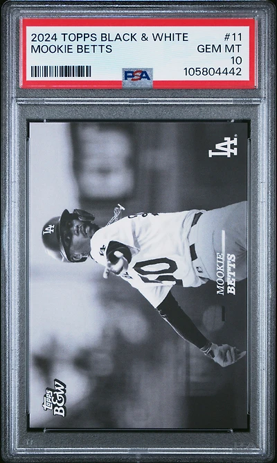 2024 Topps Black And White 11 Mookie Betts PSA 10