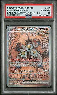 2025 Pokemon Pre En-prismatic Evolutions 159 Sandy Shocks Ex Special Illustration Rare PSA
