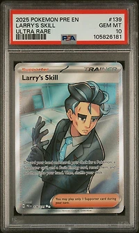 2025 Pokemon Pre En-prismatic Evolutions 139 Larry's Skill Ultra Rare PSA