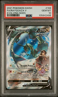2021 Pokemon Sword & Shield Evolving Skies Full Art/rayquaza V PSA