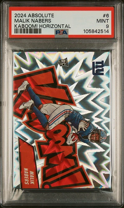 2024 Panini Absolute Kaboom! Horizontal 6 Malik Nabers PSA 9