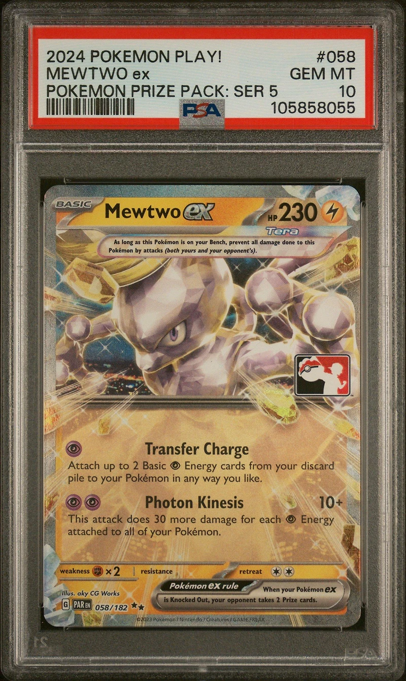 2024 Pokemon Play! Pokemon Prize Pack: Series 5 058 Mewtwo Ex PSA 10