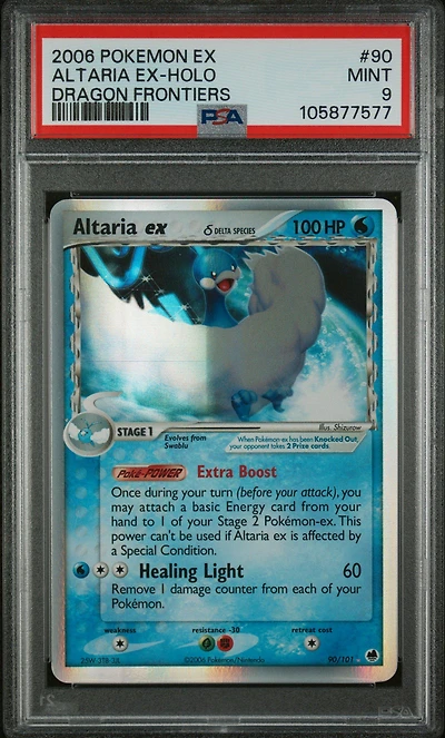 2006 Pokemon Ex Dragon Frontiers 90 Altaria Ex-holo PSA 9
