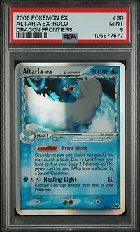 2006 Pokemon Ex Dragon Frontiers 90 Altaria Ex-holo PSA 9