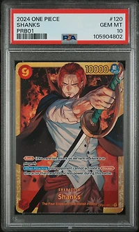 2024 One Piece Prb01-premium Booster -one Piece Card The Best- 120 Shanks PSA 10