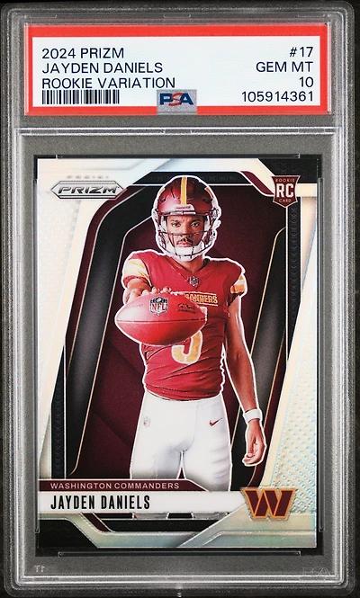 2024 Panini Prizm Rookie Variation 17 Jayden Daniels PSA