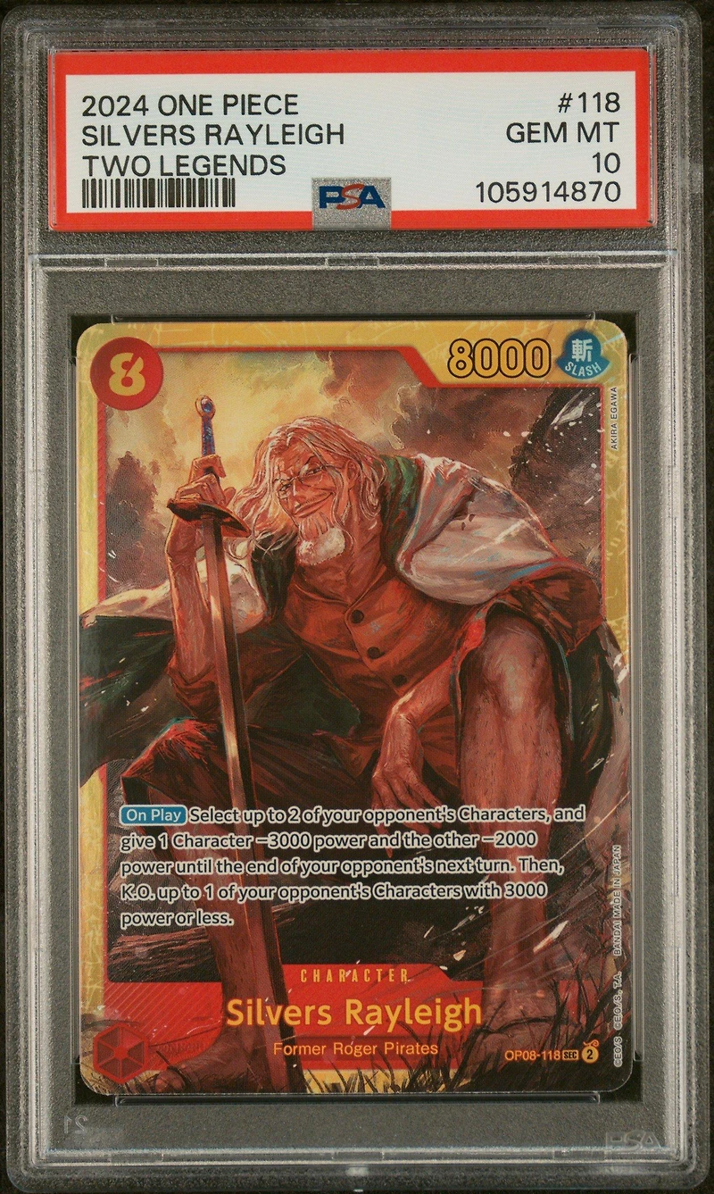 2024 One Piece Op08-two Legends 118 Silvers Rayleigh PSA